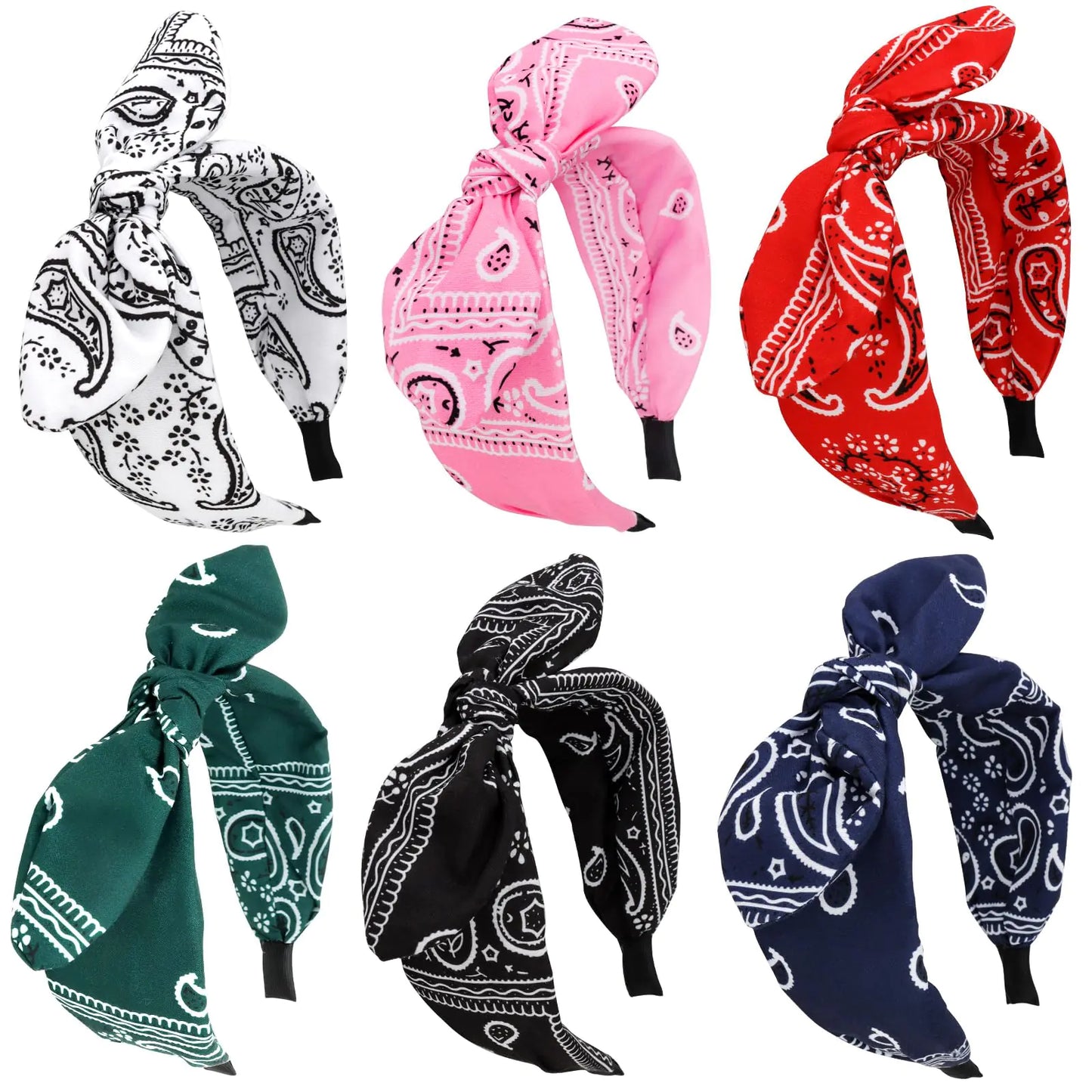 6Pcs Boho Bandana Headbands