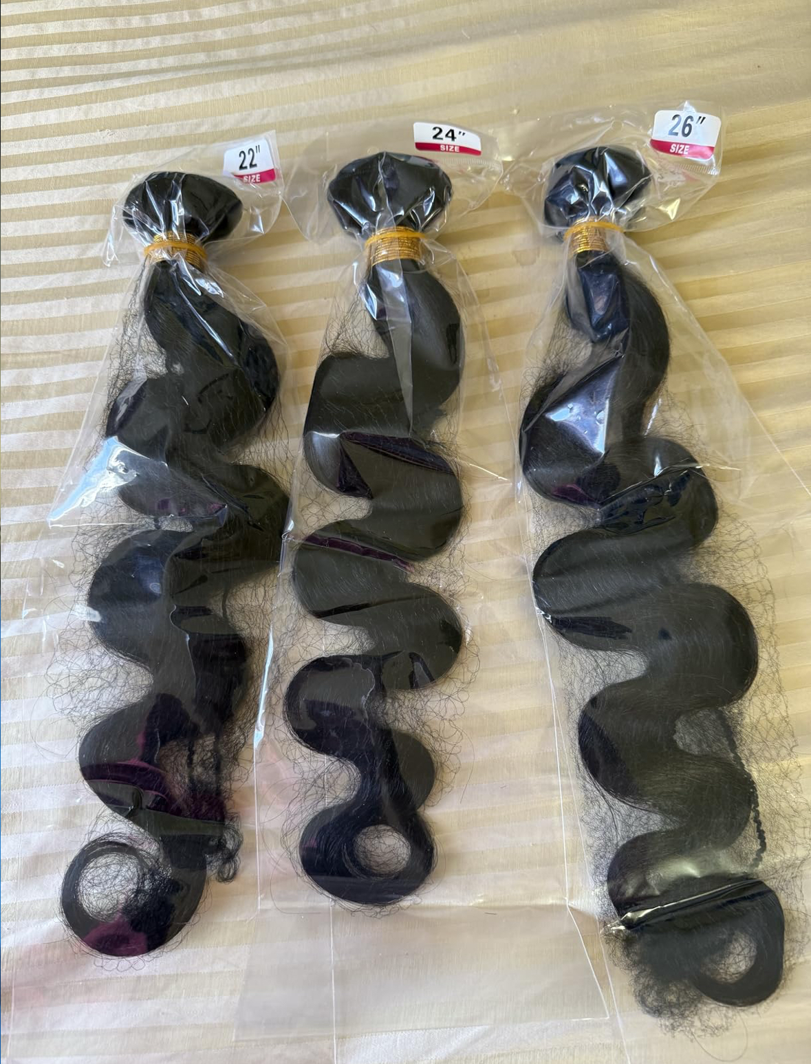 Brazilian Virgin Hair Bundles 22 24 26 Inch Body Wave