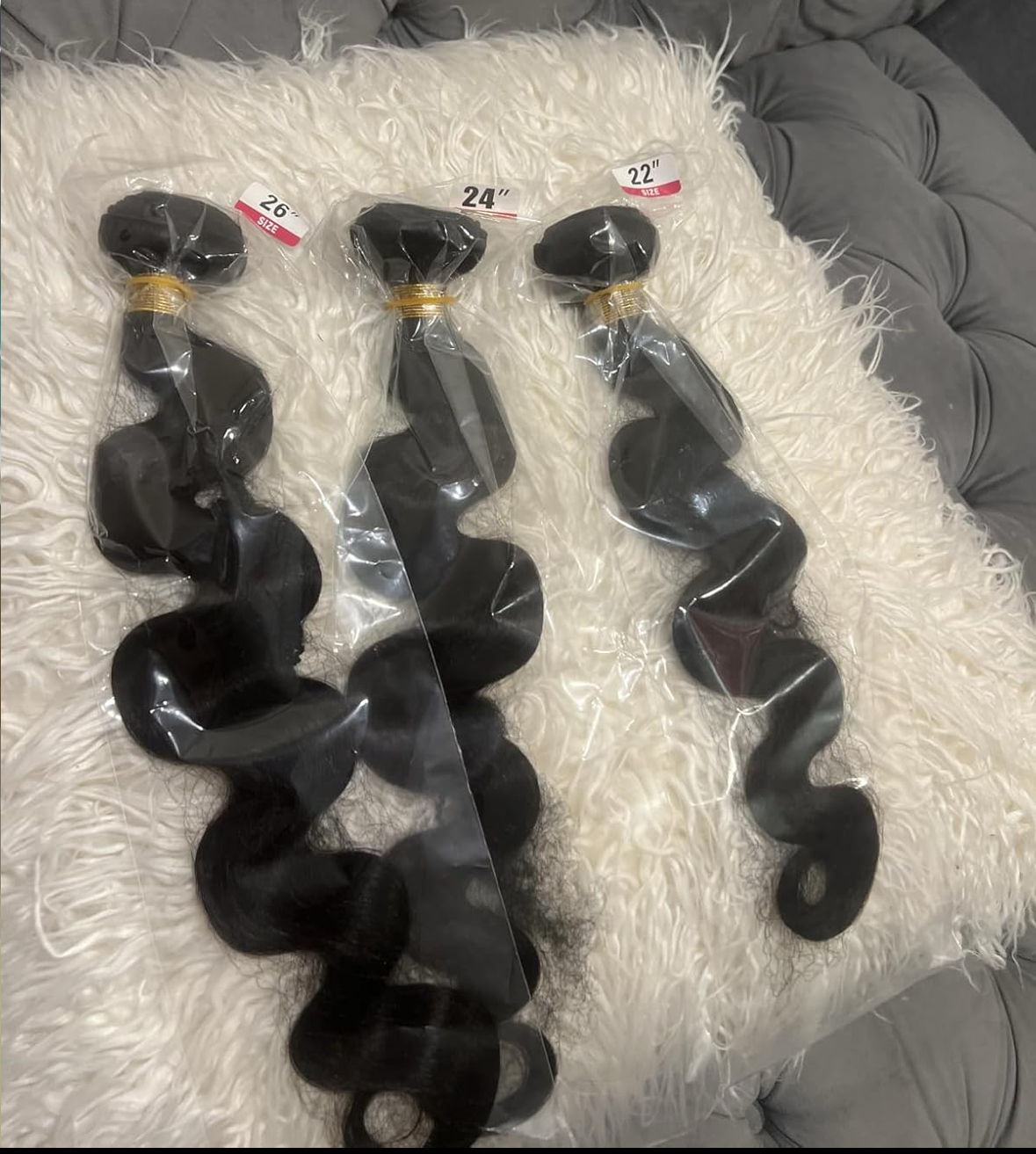 Brazilian Virgin Hair Bundles 22 24 26 Inch Body Wave
