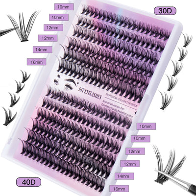 12 Rows Of 30D & 40D Clusters Lashes Set