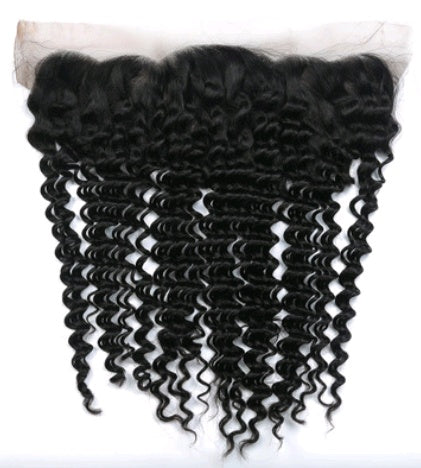 4x13 lace frontal deep wave hair