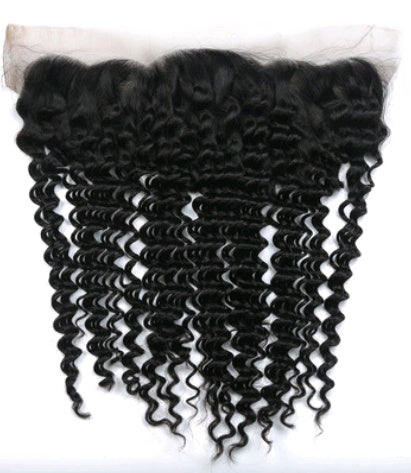 4x13 lace frontal deep wave hair