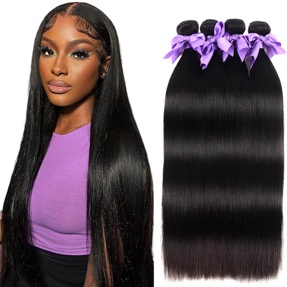 20 22 24 26 Inch Straight Human Hair 4 Bundles - GUDTINGZZHAIR 