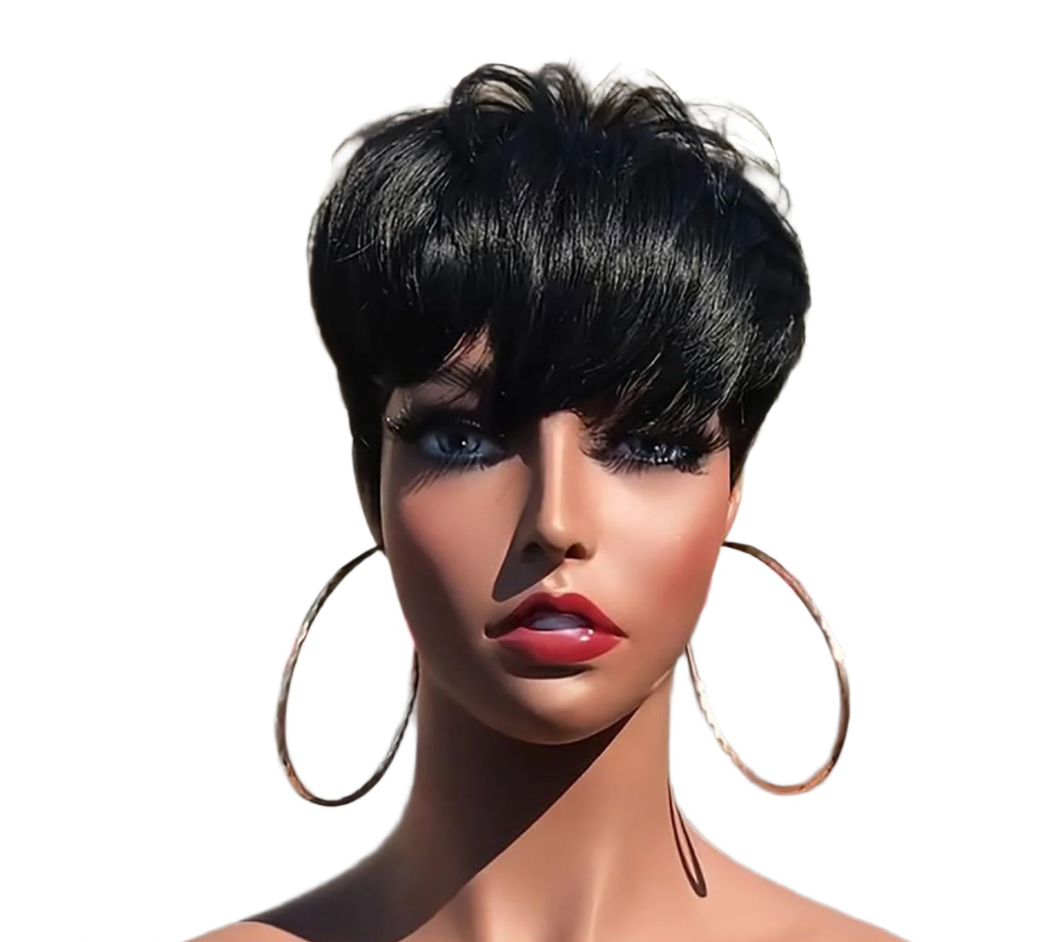 Bangs Short Bowl Cut Half Wig