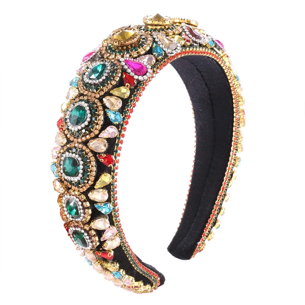 Rhinestone Padded Headband Baroque Crystal