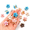 20Pcs Crystal Flower Hair Clips Mini Spring Claw Clips