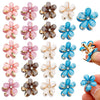 20Pcs Crystal Flower Hair Clips Mini Spring Claw Clips