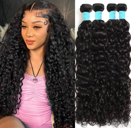 Water Wave Human Hair Bundles 18 20 22 24 Inch - GUDTINGZZHAIR 