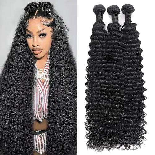 Deep Wave Human Hair Bundles 20 20 20 Inches