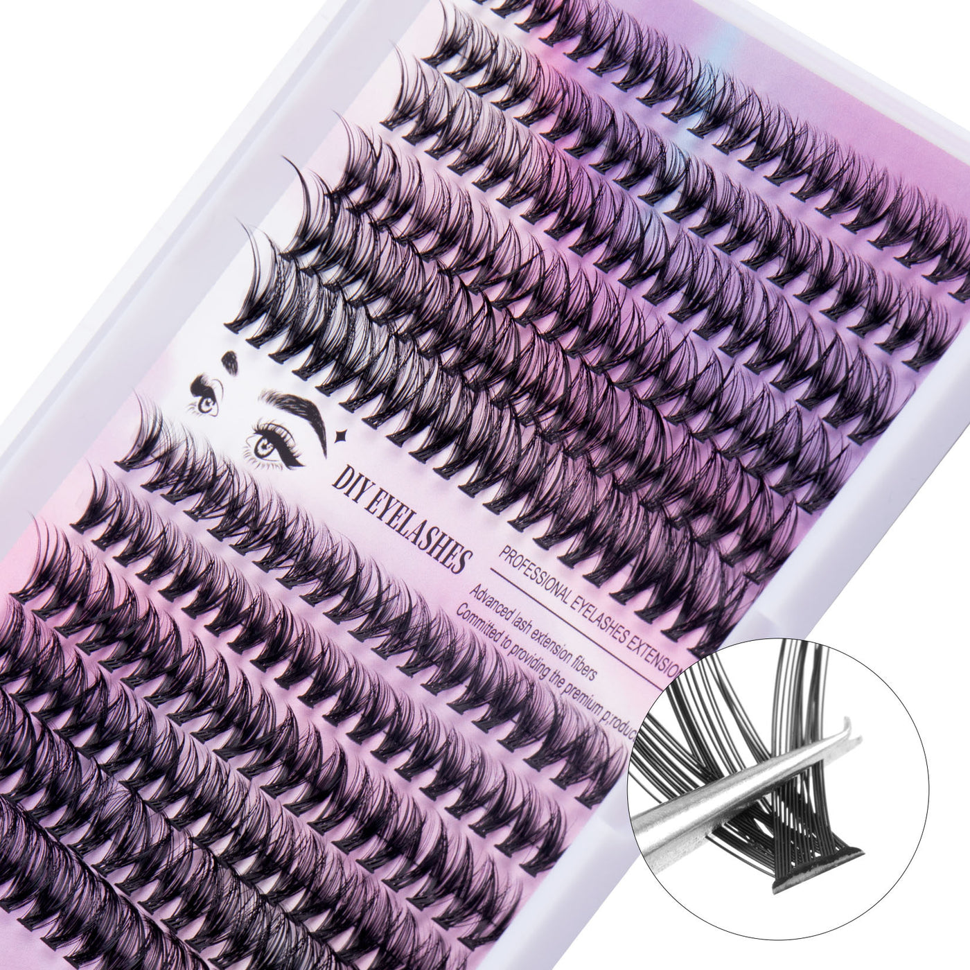 12 Rows Of 30D & 40D Clusters Lashes Set