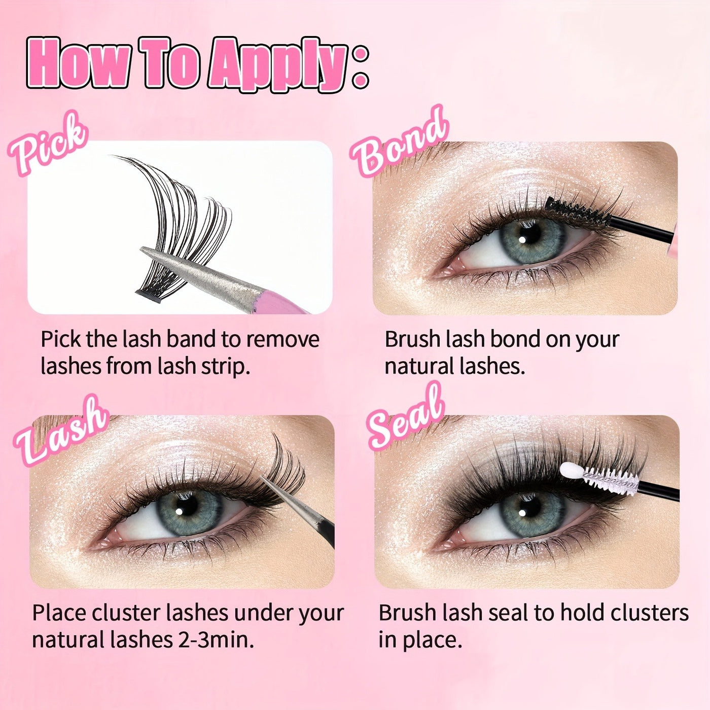 12 Rows Of 150 Segmented Lash Clusters
