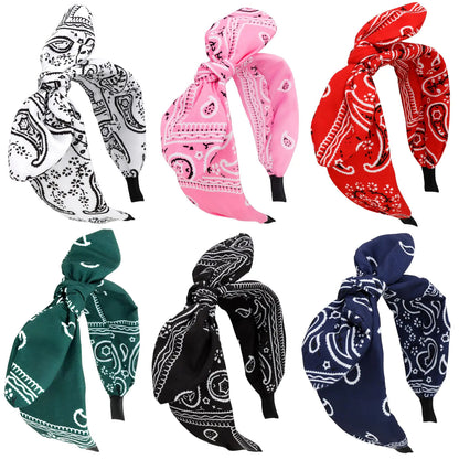 6Pcs Boho Bandana Headbands